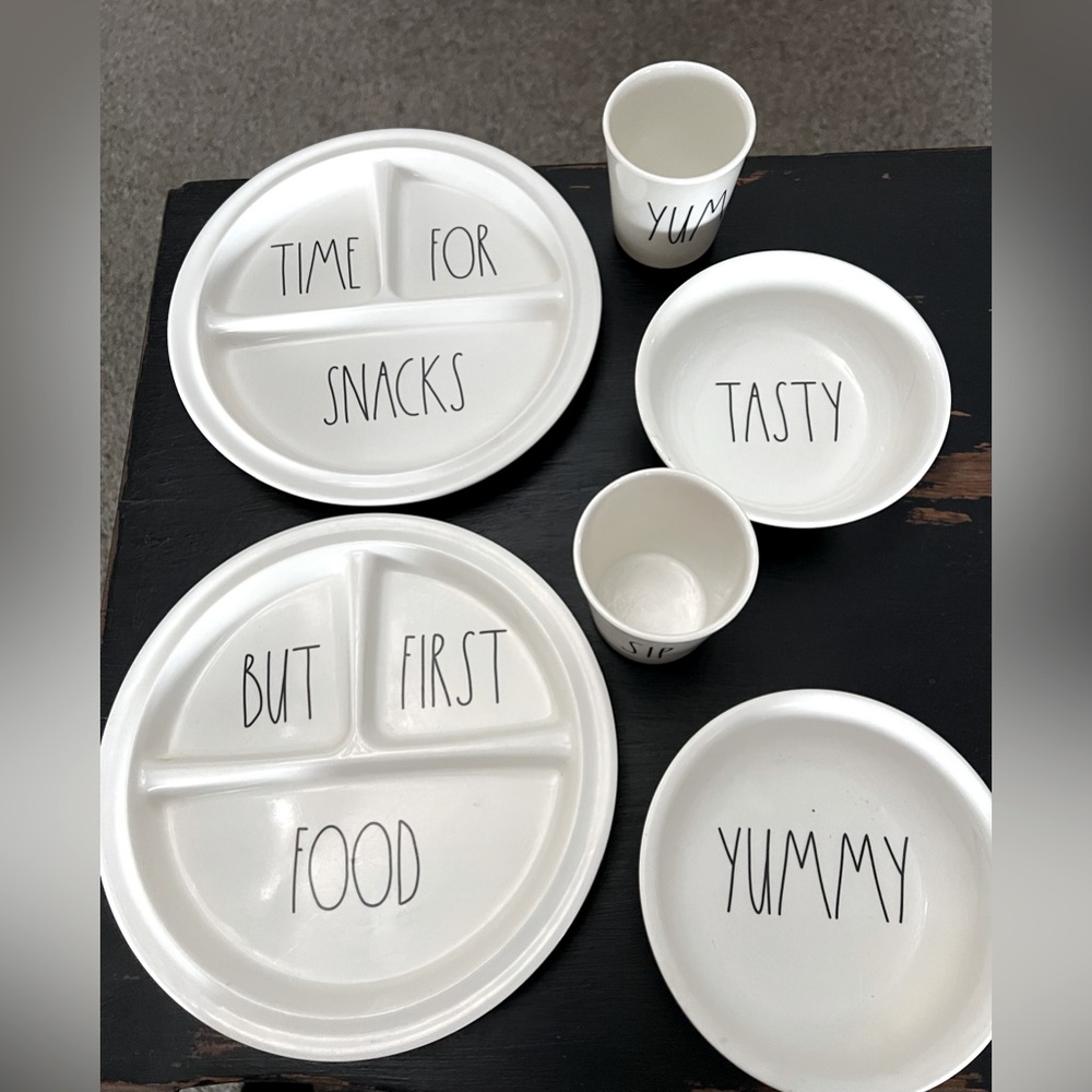Ceramic Children’s Rae Dunn Six Piece Dining Set